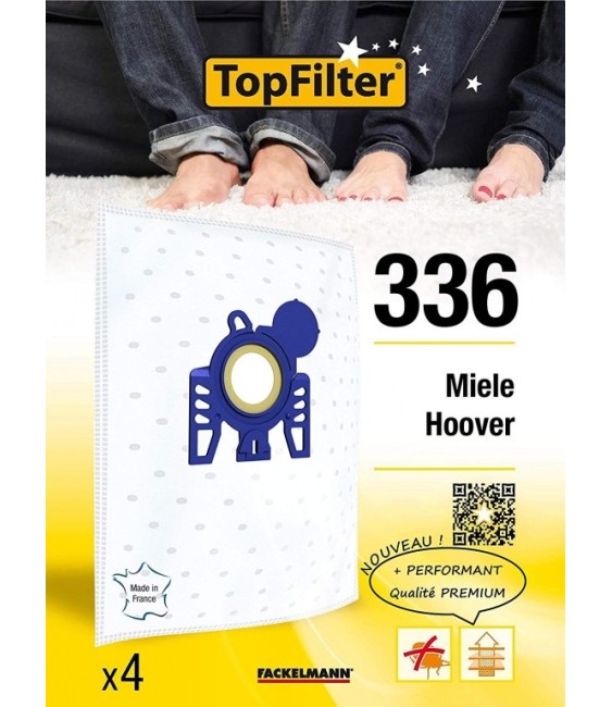 4 Sac Aspirateur PREMIUM 64336 - Miele Hoover - TOPFILTER