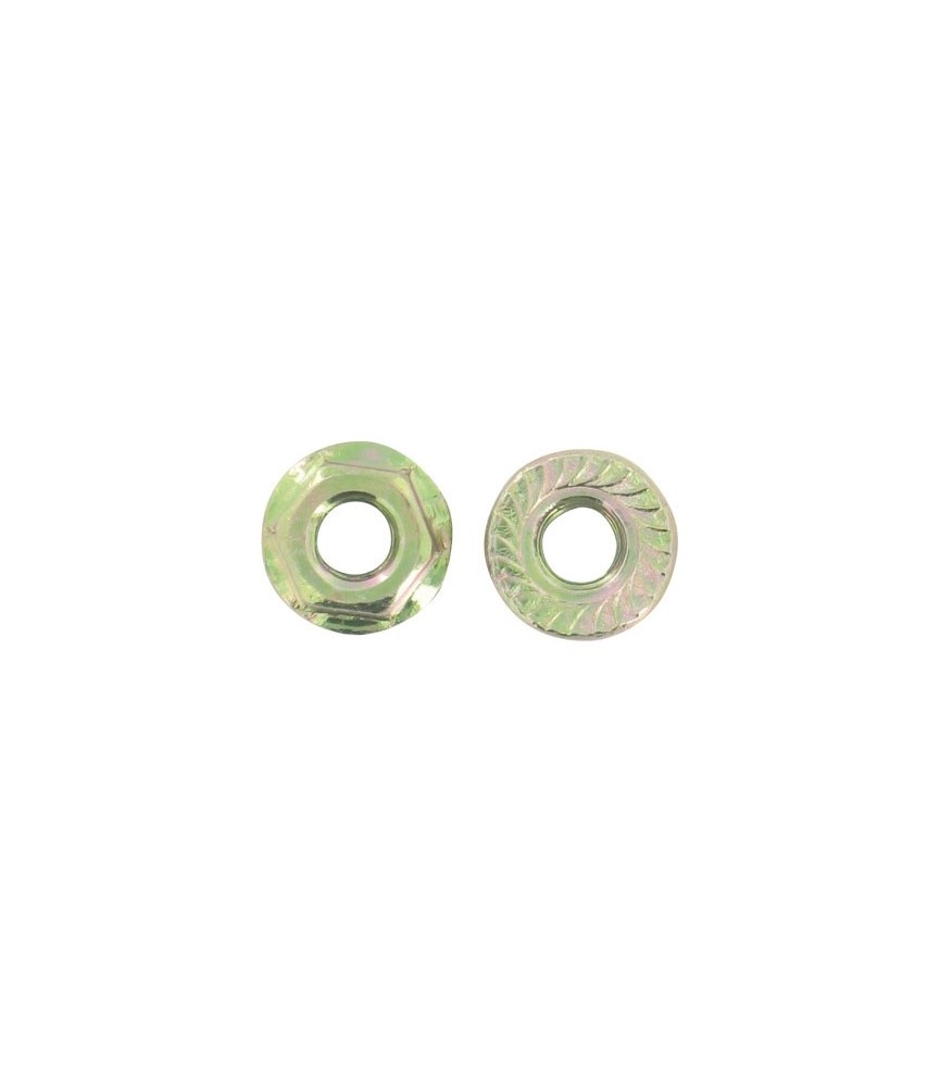Écrou à embase crantée 6 pans - Acier zingué - 6 mm - Lot de 200 Écrou à embase crantée 6 pans - Acier zingué - 6 mm - Lot de 200