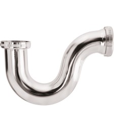 Siphon d'évier tube - Laiton chromé - 40 mm - VALENTIN