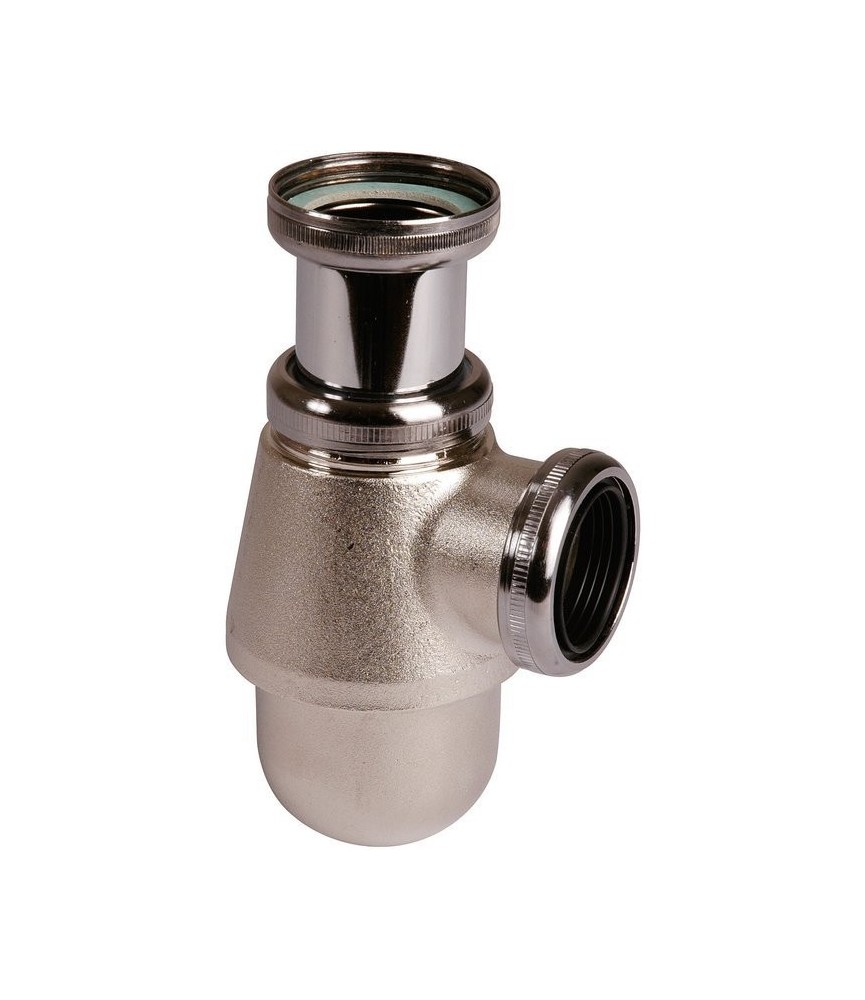 Siphon de lavabo et bidet - Laiton nickelé mat - 32 mm - VALENTIN Siphon de lavabo et bidet - Laiton nickelé mat - 32 mm - VALENTIN