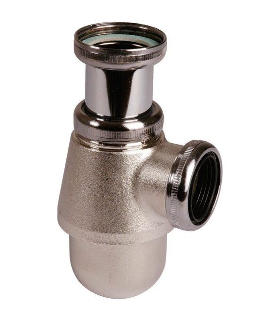 Siphon de lavabo et bidet - Laiton nickelé mat - 32 mm - VALENTIN