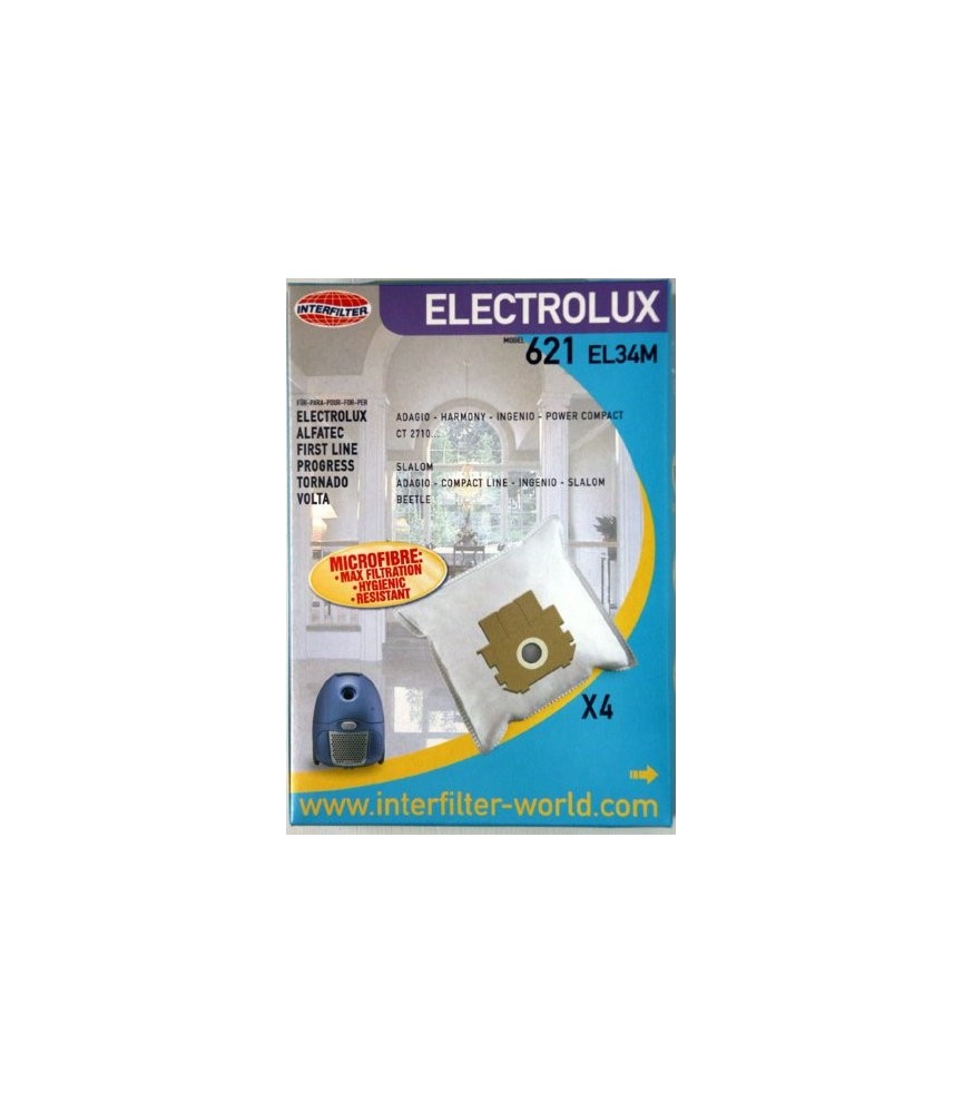 Sacs en microfibre adaptables - 621 EL34M - 4 sacs - INTERFILTER Sacs en microfibre adaptables - 621 EL34M - 4 sacs - INTERFILTER