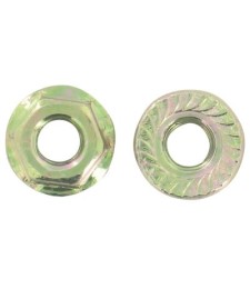 Écrou à embase crantée 6 pans - Acier zingué - 8 mm - Lot de 200