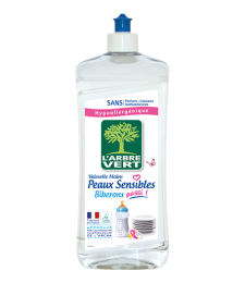 Liquide vaiselle - Peaux sensibles et biberon - Sans parfum - 750 ml - L'ARBRE VERT