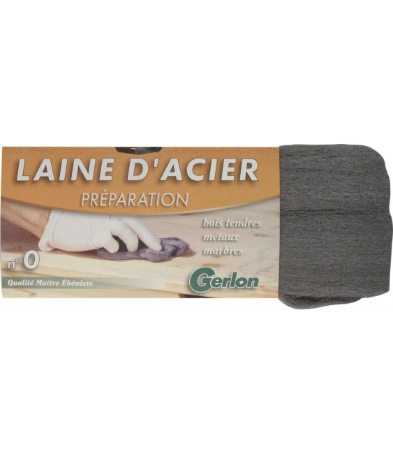 Laine d'Acier N°0 - Pour bois tendres et métaux - 200 Grs - GERLON