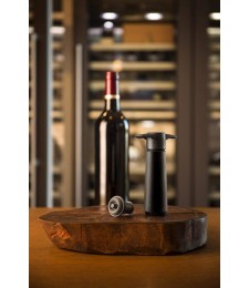 VacuVin Pompe noire + 2 bouchons - VACUVIN