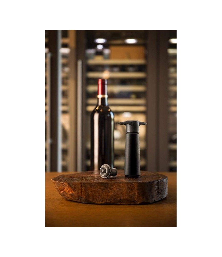 VacuVin Pompe noire + 2 bouchons - VACUVIN VacuVin Pompe noire + 2 bouchons - VACUVIN
