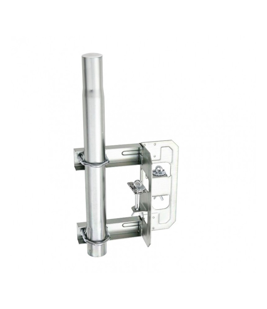 Fixation de cheminée simple à étrier pour mat - Zingué - ERARD