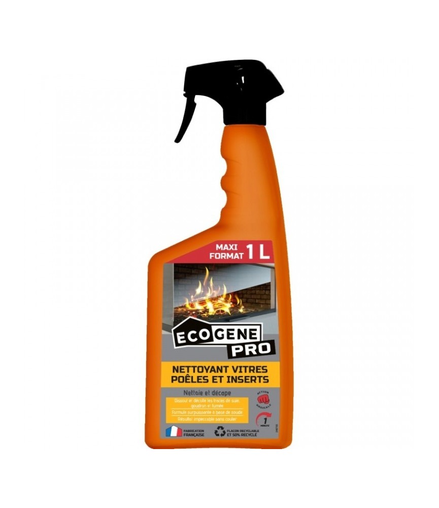 Nettoyant pour vitres d'inserts - Clair Insert - 1 L - ECOGENE Nettoyant pour vitres d'inserts - Clair Insert - 1 L - ECOGENE
