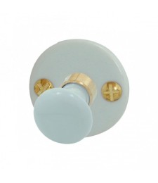 Bouton sur rosace rond - Porcelaine - Blanc - Condannation - DT 2000