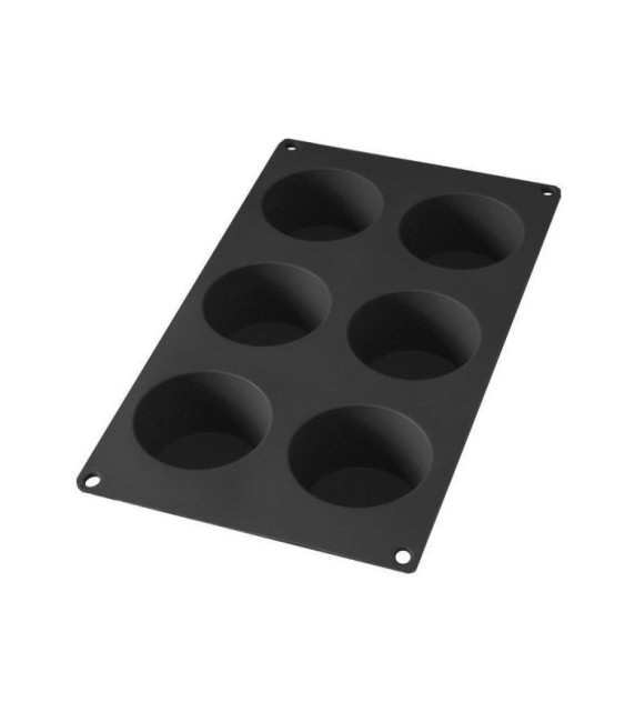 Moule à muffins en silicone - 6 gâteaux - Noir - LEKUE