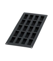 Moule à financiers en silicone - 20 cavités - Noir - LEKUE