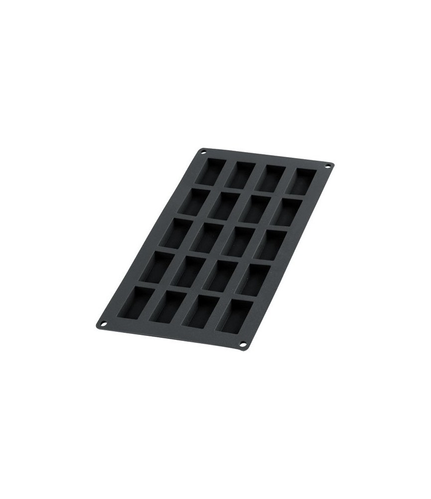 Moule à financiers en silicone - 20 cavités - Noir - LEKUE