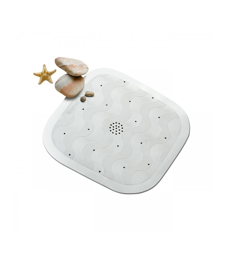 Tapis de douche - Carré - Caoutchouc - 45 cm - Blanc - RAYEN Tapis de douche - Carré - Caoutchouc - 45 cm - Blanc - RAYEN