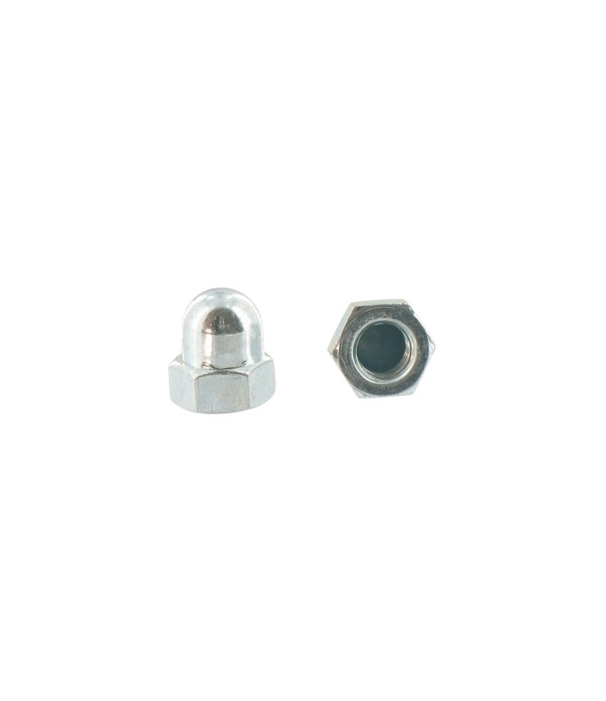 Écrou borgne décolleté Acier zingué - 5 mm - Boîte de 500 Écrou borgne décolleté Acier zingué - 5 mm - Boîte de 500