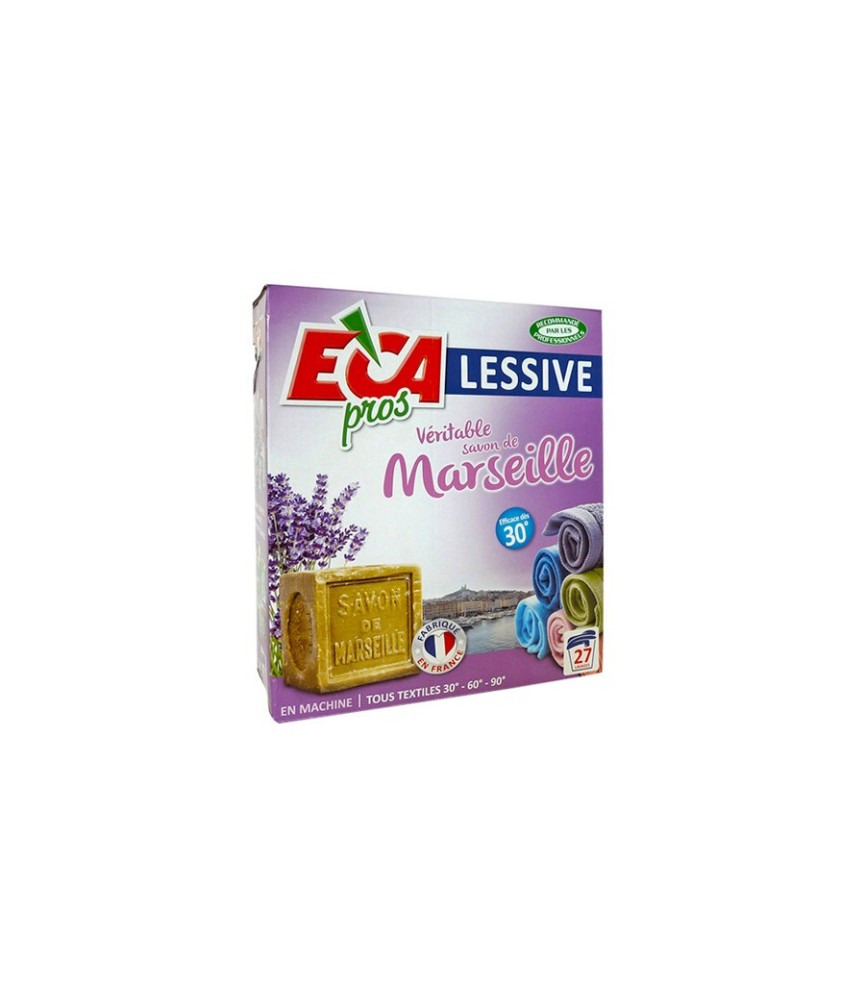 Lessive en poudre au savon de Marseille - 5 lavages - 600 Grs - ECA PROS