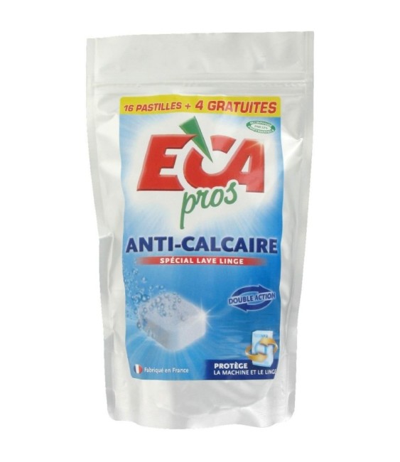 Pastilles anti-calcaire pour lave-linge - 20 pastilles - ECA PROS
