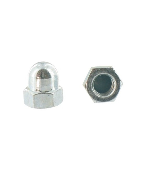 Écrou borgne décolleté Acier zingué - 10 mm - Boîte de 100