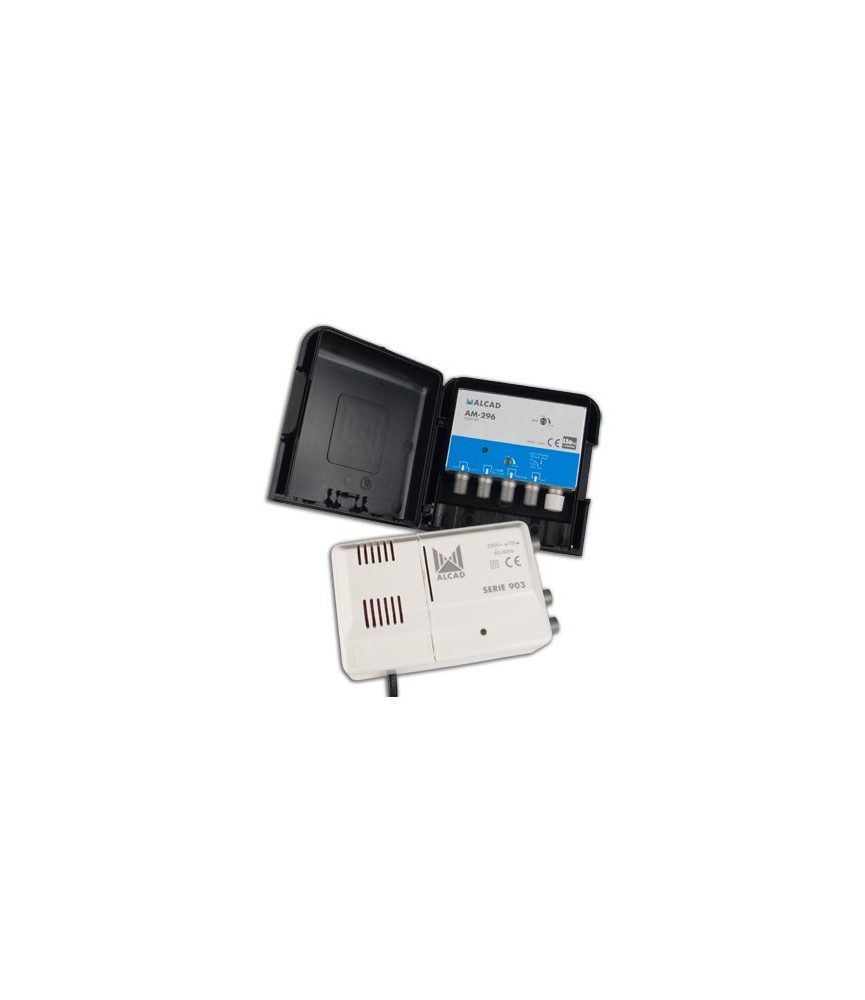 Kit amplificateur pour mat et alimentation - AM 296 - ALCAD Kit amplificateur pour mat et alimentation - AM 296 - ALCAD