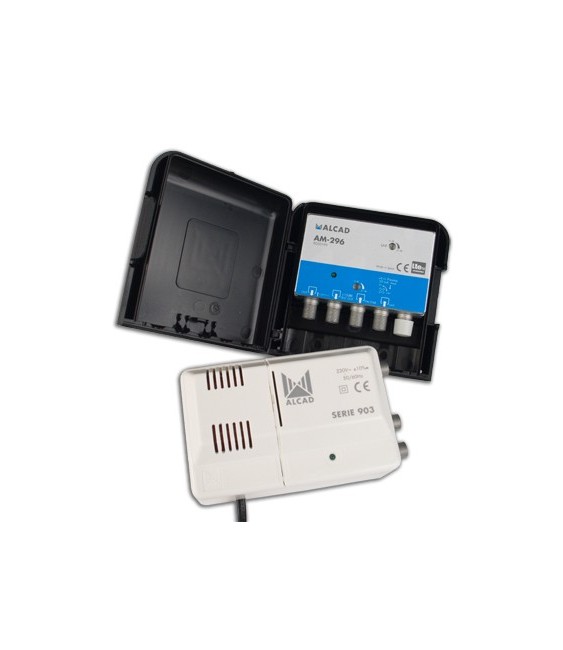 Kit amplificateur pour mat et alimentation - AM 296 - ALCAD