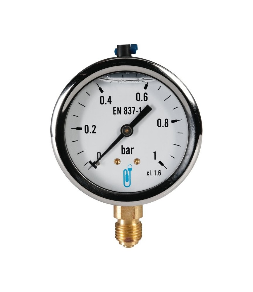 Manomètre radial bain d'huile - Type 216 - 63 mm - Raccord vertical - DISTRILABO Manomètre radial bain d'huile - Type 216 - 63 mm - Raccord vertical - DISTRILABO