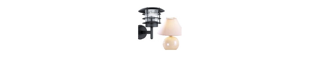 Luminaires et éclairages pour l'intérieur et l'extérieur de la maison.