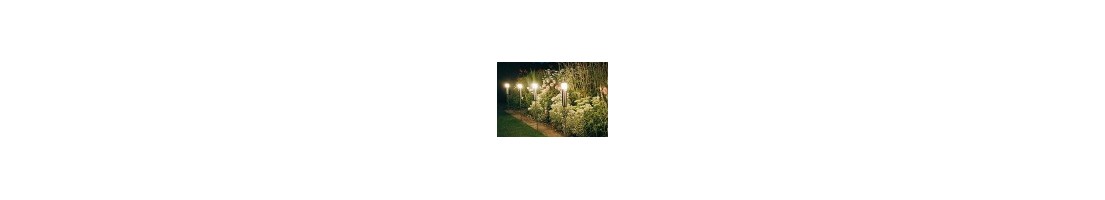 Luminaires et éclairages pour le jardin et la terrasse.