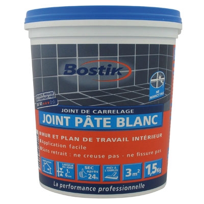 BOSTIK - Joint carrelage pâte - standard - blanc - 5 Kg 3549210025115