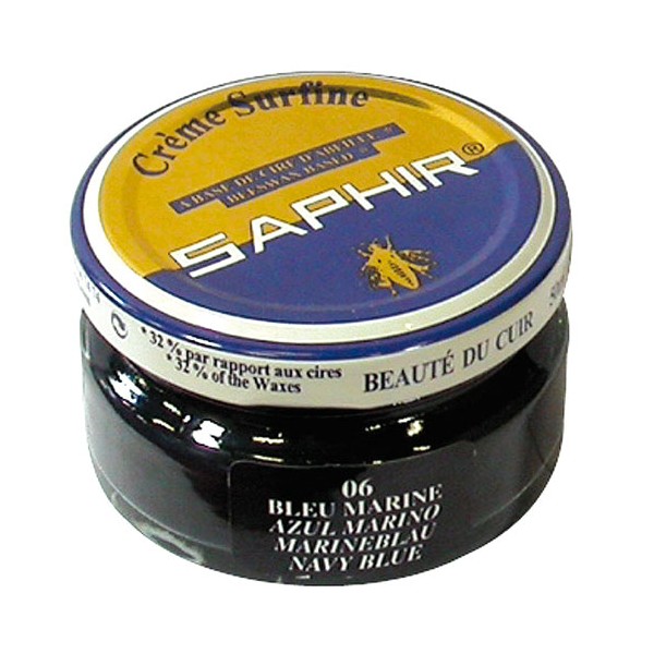 Saphir Cirage Crème de Luxe, Bleu Marine, 50 ml