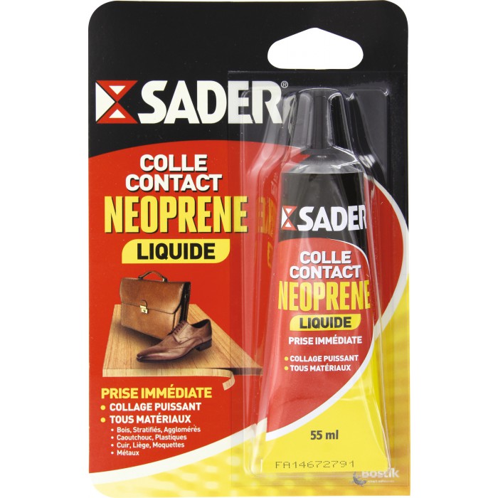 Colle contact liquide - Néoprène - 55 ml - SADER Articles-Quincaillerie