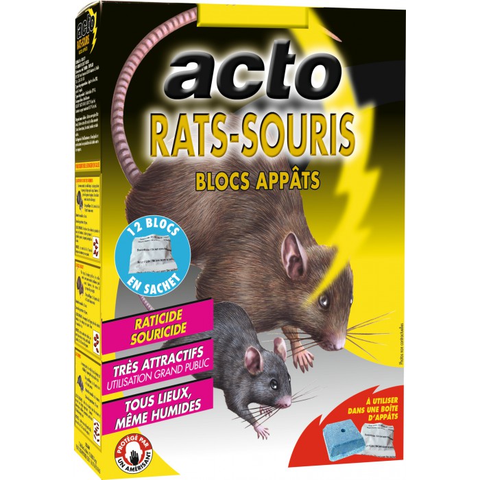 Raticide - souricide en bloc