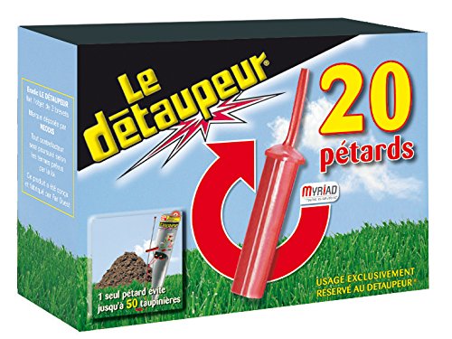 Lot de 5 pétards, recharge anti-taupes et rat taupier LE DETAUPEUR