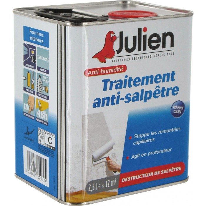 Traitement anti-salpêtre incolore - 2.5 L - JULIEN Articles