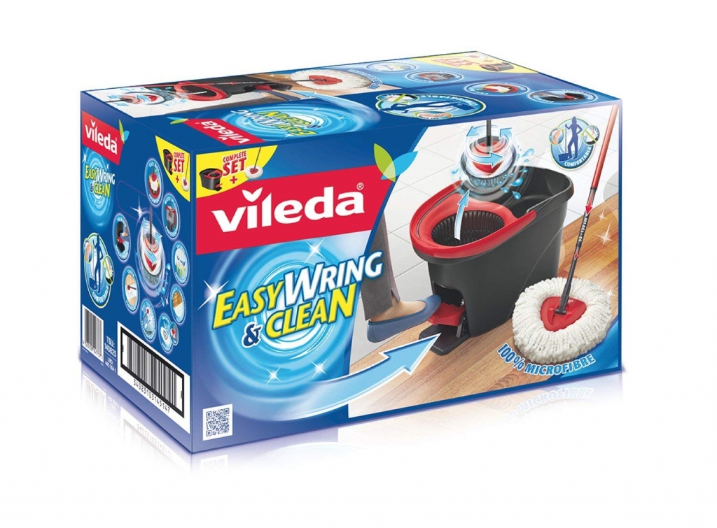 Kit de nettoyage Vileda pour enfants, balai, pelle, batteur, seau