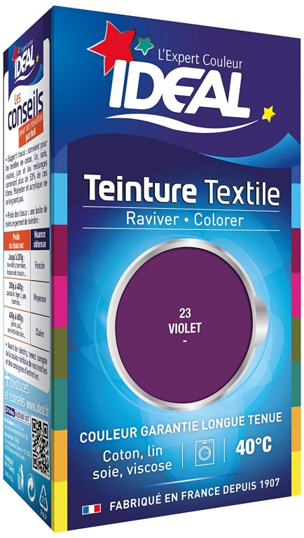 Teinture rénovateur 100% noir pour textiles et tissus décolorés