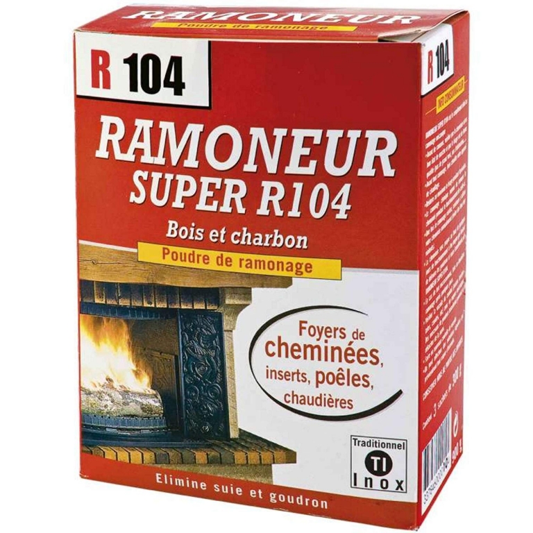 Poudre de ramonage - Bois et charbon - Ramoneur R104 - 900 Grs