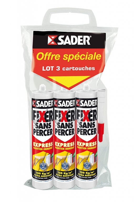 Tube de colle acrylique Sader fixer sans percer - 55 ml - Brico Dépôt