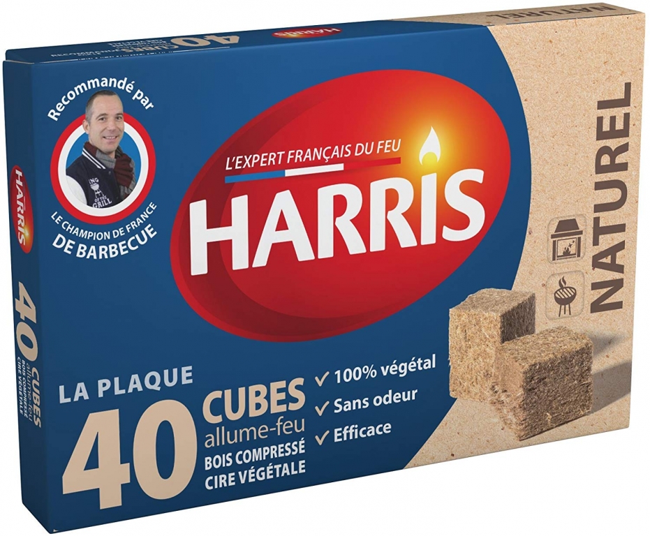 Harris Baril 100 Cubes Allume Feu Naturels Fsc 