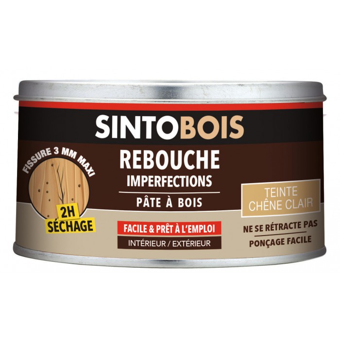 SINTOBOIS : Rebouche Bois pour imperfections & fissures