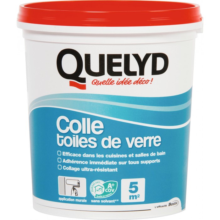 Colle pour toiles et fibres de verre - Action immédiate - 1 Kg - QUELYD