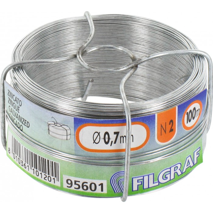 Fil d'attache pour grillage - Acier galvanisé - 100 m - Ø 0.7 mm 