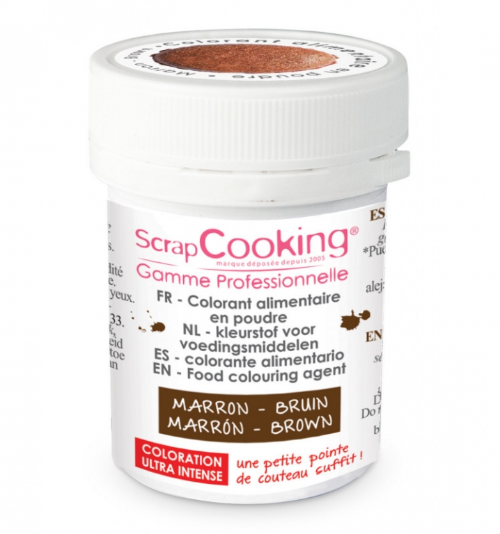 Colorant alimentaire en poudre Marron 40g - L'Épicerie du Chef