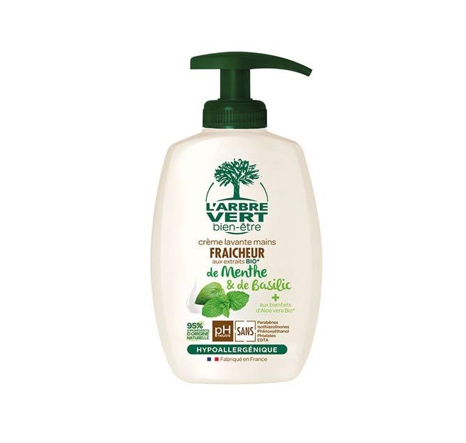 Achat / Vente L'arbre Vert Liquide vaisselle menthe basilic, 500ml