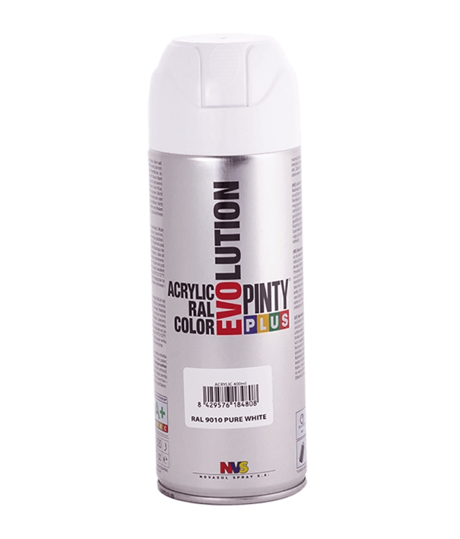 Peinture acrylique - Blanc pur brillant - 400 ml - PINTY Articles