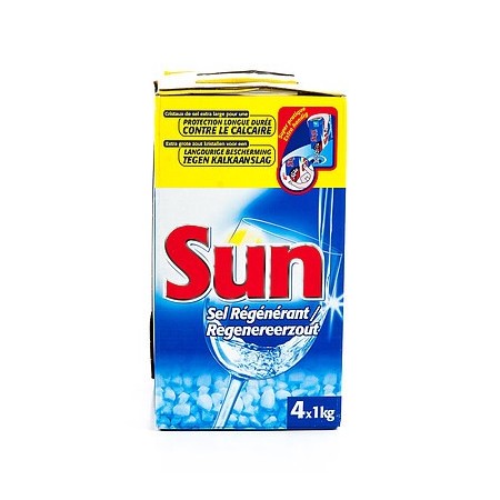 Sun Sel régénérant pour lave-vaisselle - La boîte de 4 x 1kg