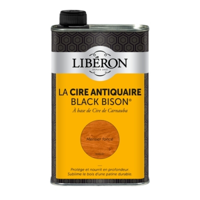Cire d'antiquaire liquide - Black Bison - Merisier foncé - 500 ml - LIBERON
