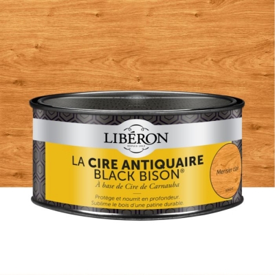 Cire d'antiquaire en pâte - Black Bison - Merisier clair - 500 ml - LIBERON