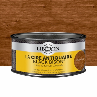 Cire d'antiquaire en pâte - Black Bison - Chêne foncé - 500 ml - LIBERON