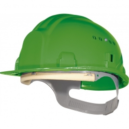 Casque de chantier avec coiffe - Vert - OUTIBAT