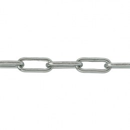 Bobine chaîne soudée droite maille longue 25 m - Ø3.5 mm